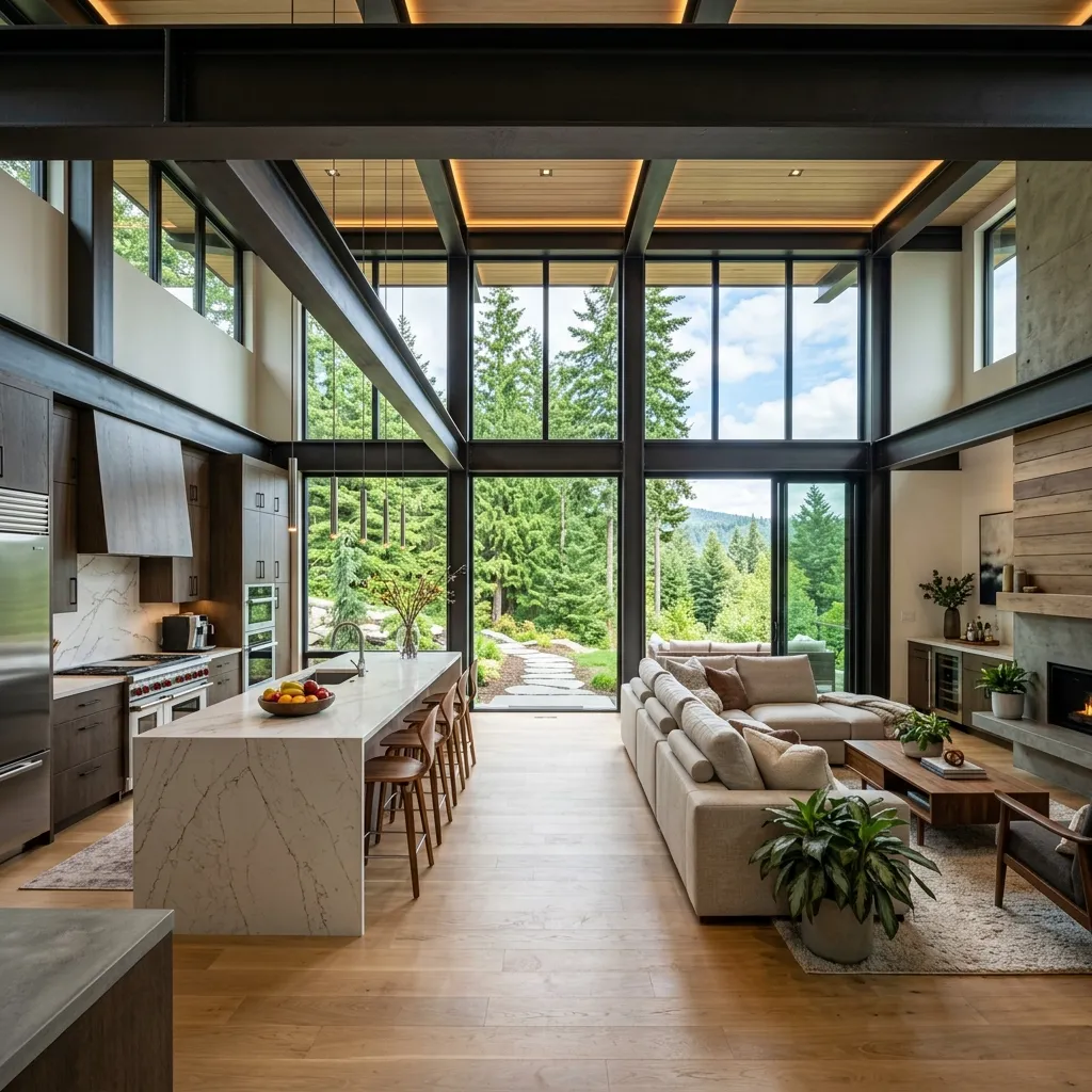 A breathtaking open-concept luxury kitchen in Bellevue