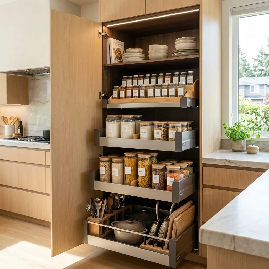 Kitchen storage ideas and solutions for Bellevue WA remodel